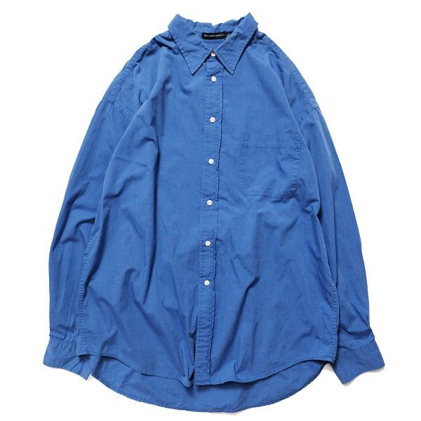 90's ギャップ GAP コットン ポプリン シャツ 長袖 (XL) 青 薄手 無地 90年代 旧タグ オールド 青タグ