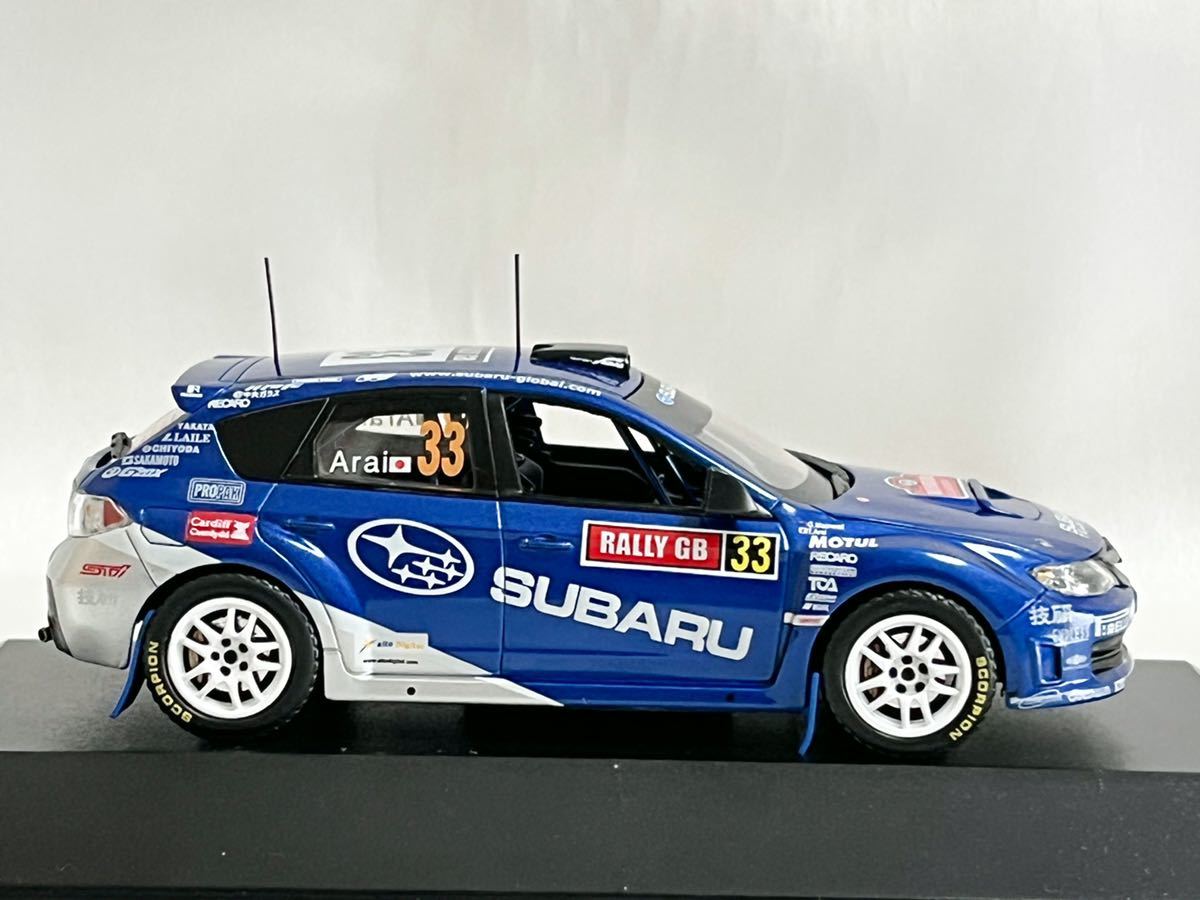 イクソ model-car.com特注 1/43 スバル インプレッサ WRX STI 2009 ラリー・グレートブリテン No.33 新井敏弘