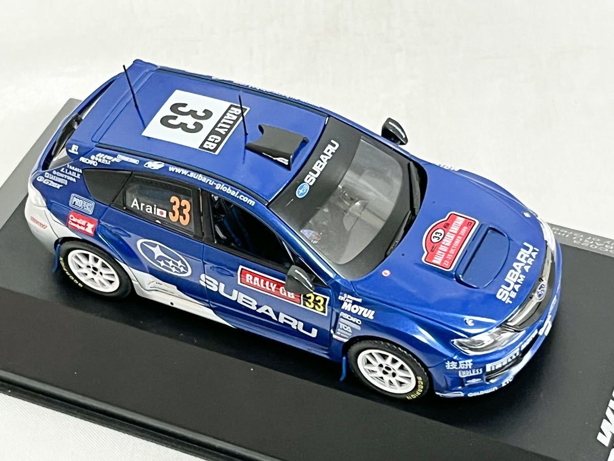 イクソ model-car.com特注 1/43 スバル インプレッサ WRX STI 2009 ラリー・グレートブリテン No.33 新井敏弘