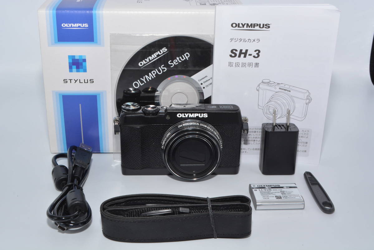 特上品】OLYMPUS コンパクトデジタルカメラ STYLUS SH-3 ブラック SH-3