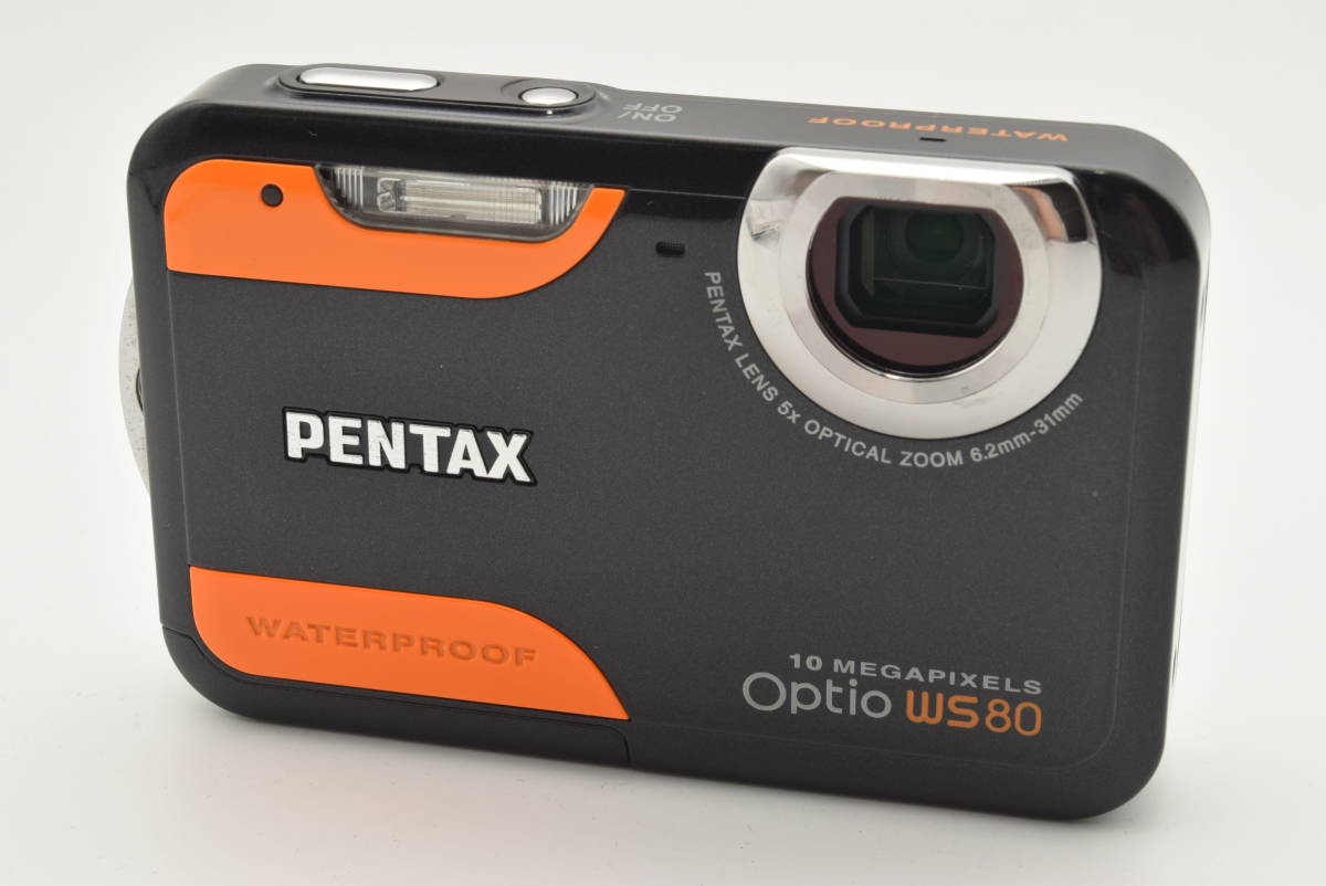 【良品】Optio WS80 ブラック プラス オレンジ PENTAX　＃5487