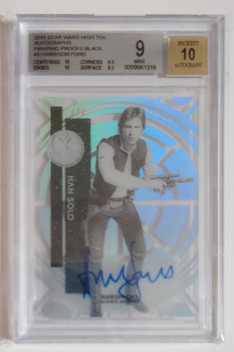 TOPPS STAR WARS HIGT TEK 2015 HARRISON FORD as HAN SOLO 1/1