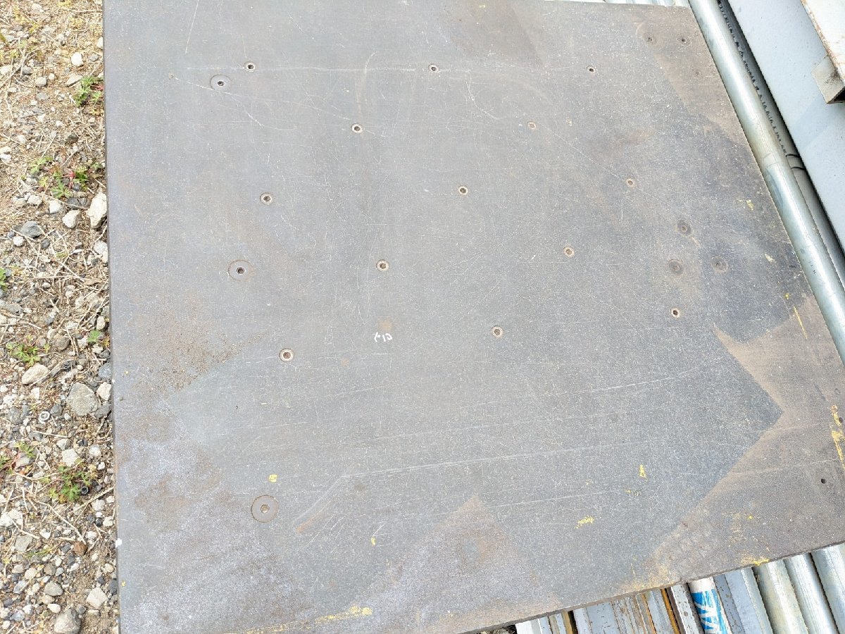  used stone . record 920x870x180 working bench metal plate factory 