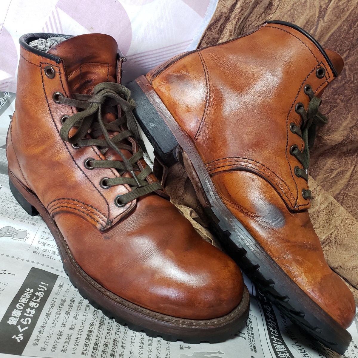 REDWING Red Wing 9013 Beck man BECKMAN кожа leather кожа boots ботинки американский производства made in USA обувь shoes каштан, орех 7.5