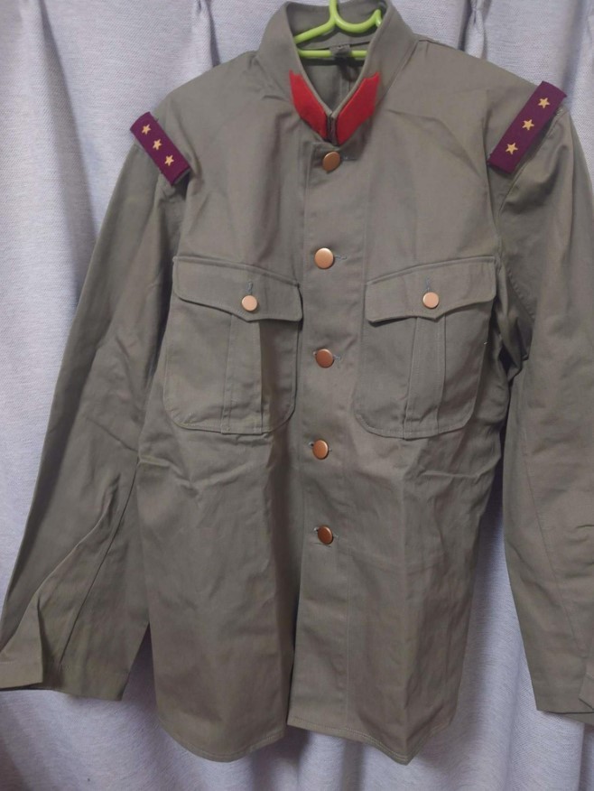 日本軍日本陸軍☆満州国軍夏衣袴【特大寸】-鉄帽肩章略帽軍帽雑嚢水筒