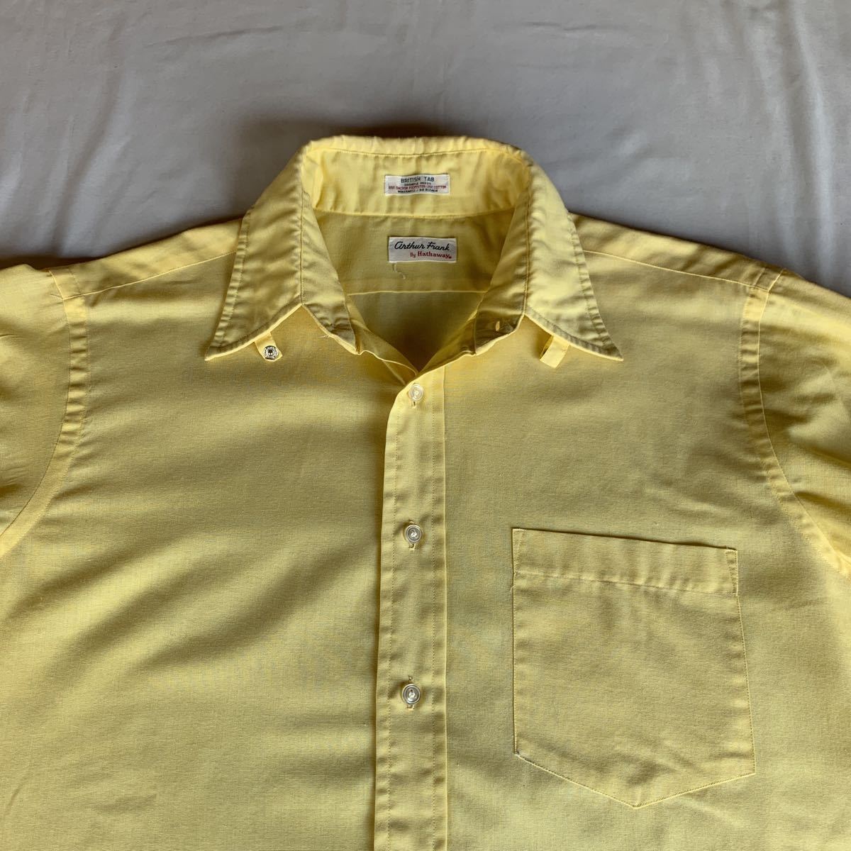 70s Hathaway TAB COLLAR SHIRT ヴィンテージ ビンテージ タブカラーシャツ ドレスシャツ アメトラ トラッド TRAD 60s 送料無料_画像5