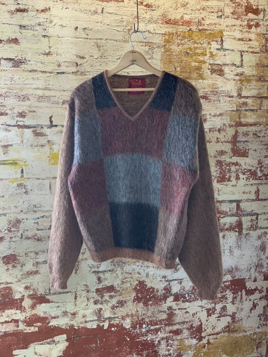 本日特価】 ビンテージ ヴィンテージ KNIT SWEATER MOHAIR MONDRIAN