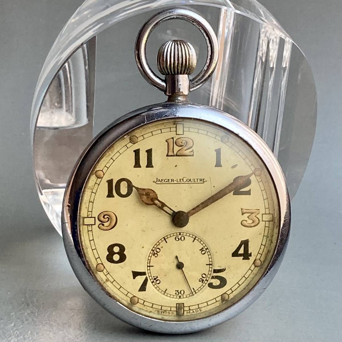 動作品】ジャガー・ルクルト ミリタリー 懐中時計 1943年 手巻き