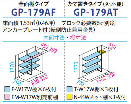  Takubo storage room Jump GP-179AT length put type ( shelves board 3 sheets net shelves 1 sheets attaching ) interval .1695mm depth 900mm height 1900mm door color selection possibility free shipping 