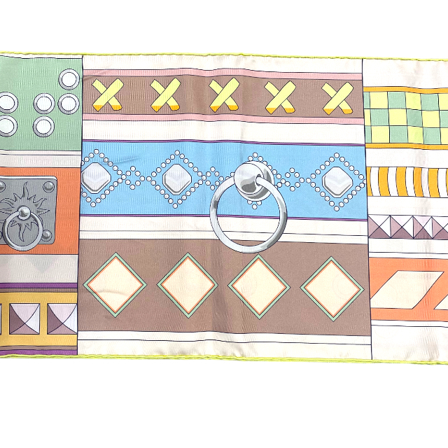 HERMES エルメス シルク 大判スカーフ コリエドシアン ストール