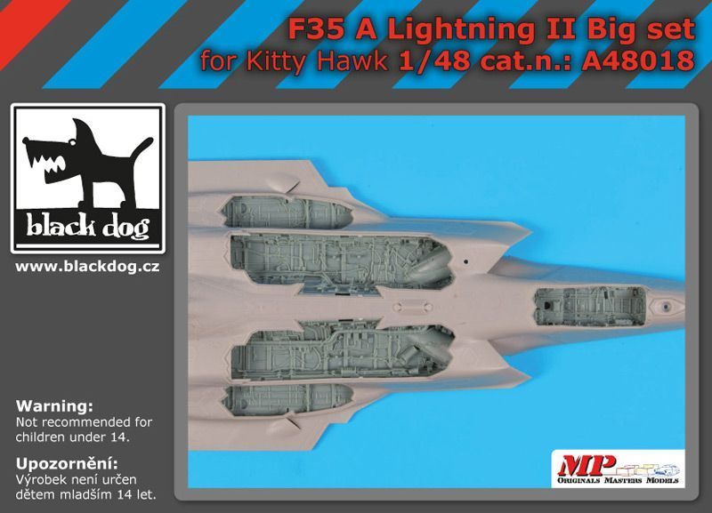 ブラックドッグ A48018 1/48 F 35 A ライトニング II ビッグセット (キティホーク用）
