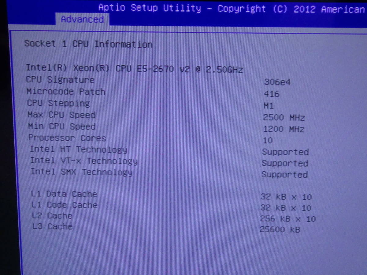  server Supermicro SUPER MICRO taking out Intel Xeon E5-2670V2 SR1A7 CPU 2.50GHz COSTA RICA LGA2011 operation goods guarantee #1149W23