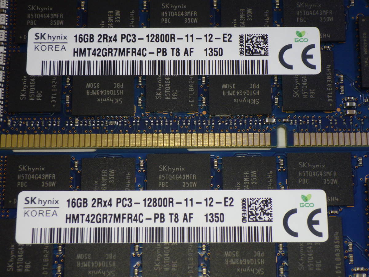 最先端 PC3-12800R-11-12 2Rx4 16GB KOREA SKhynix サーバーメモリ