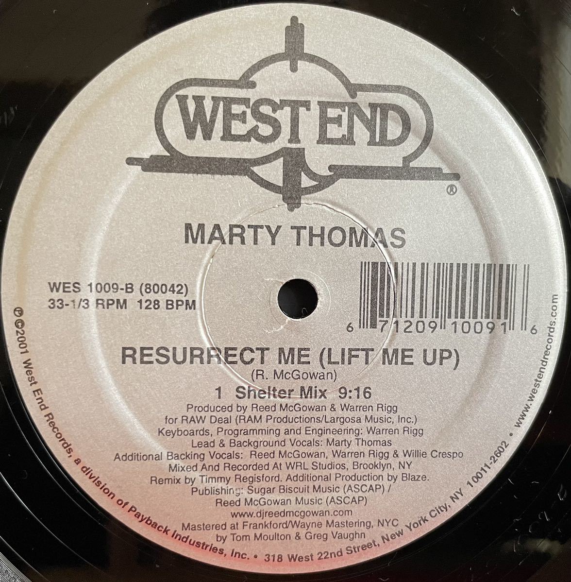 Resurrect Me (Lift Me Up) (Hex's Live Vibe Dub) / Marty Thomas 2枚組 12inch盤その他にもプロモーション盤 人気レコード 多数出品。_画像3