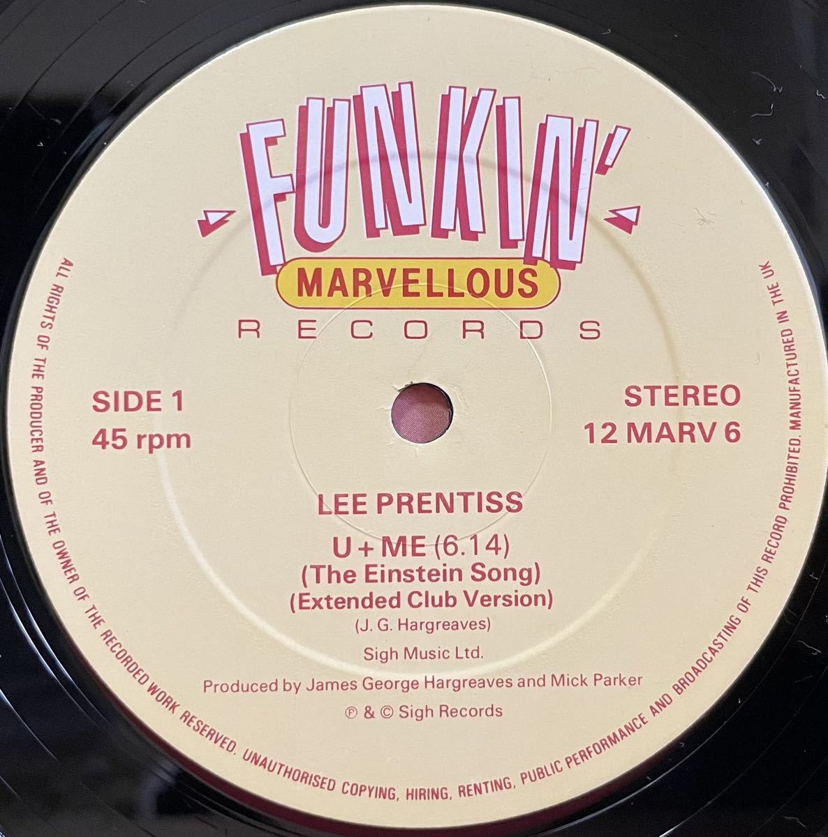 Lee Prentiss / U + Me (The Einstein Song) 12inchその他にもプロモーション盤 レア盤 人気レコード 多数出品。_画像3