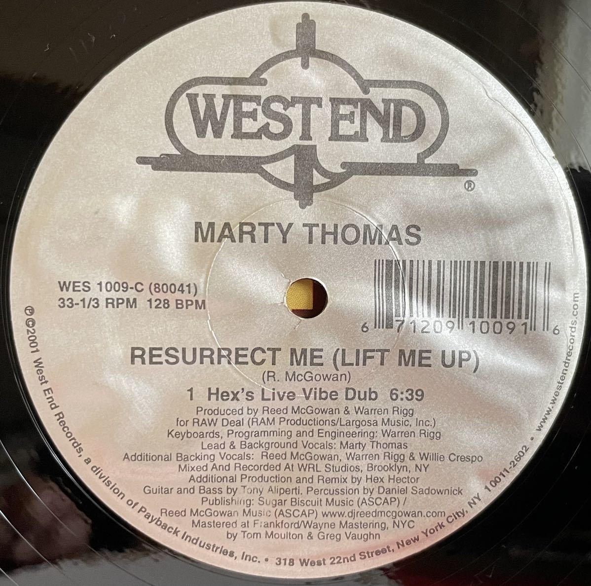 Resurrect Me (Lift Me Up) (Hex's Live Vibe Dub) / Marty Thomas 2枚組 12inch盤その他にもプロモーション盤 人気レコード 多数出品。_画像4