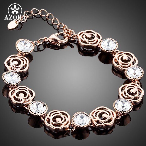 ピンク ゴールド 花 ブレスレット - 通販 - guianegro.com.br