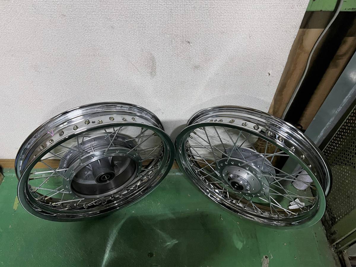 Z1 Z 2 前後18インチ ワイド スポークホイール/メッキ6穴BEET
