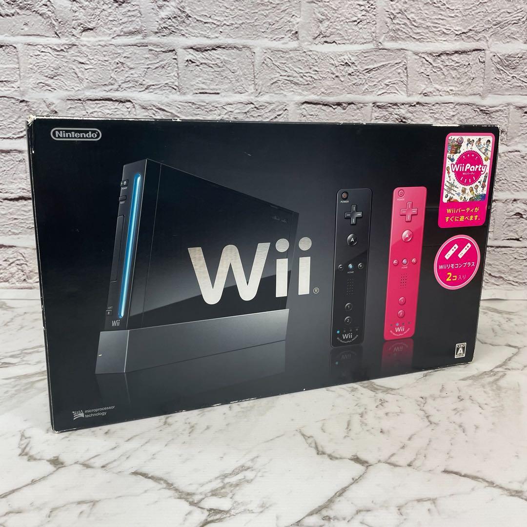 最安値級価格 Wii本体 RVL-S-KABN Wiiパーティ同梱 Wiiリモコンプラス2個 Wii本体