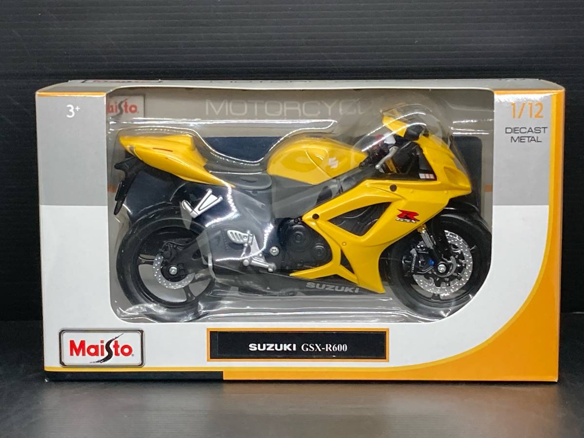 Maisto 1/12 SUZUKI GSX-R600 スズキ マイスト ミニカー バイク_画像1