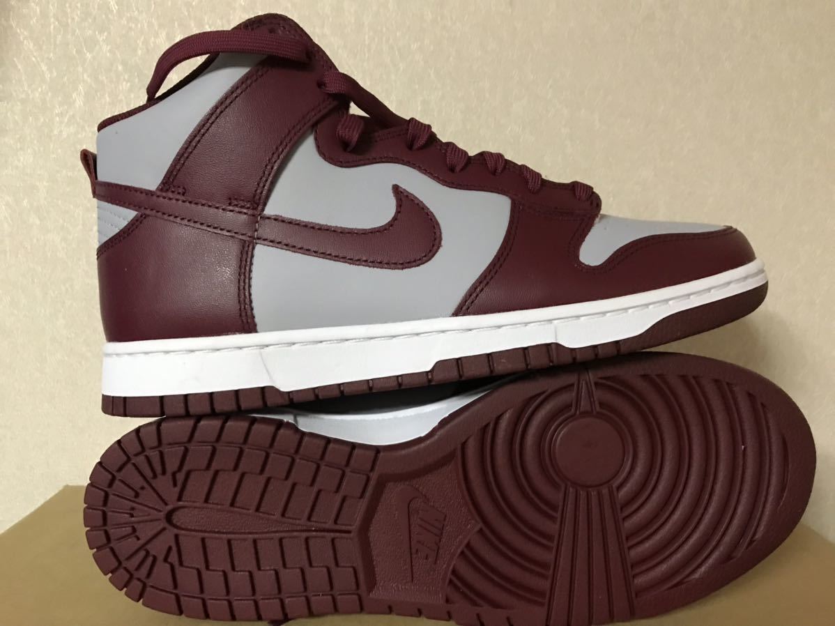 NIKE DUNK HI RETRO “DARK BEETROOT AND WOLF GREY” size-27.5cm 未使用(タグ付き) 送料無料 NCNR_画像1