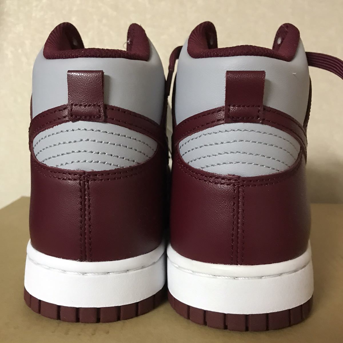 NIKE DUNK HI RETRO “DARK BEETROOT AND WOLF GREY” size-27.5cm 未使用(タグ付き) 送料無料 NCNR_画像3