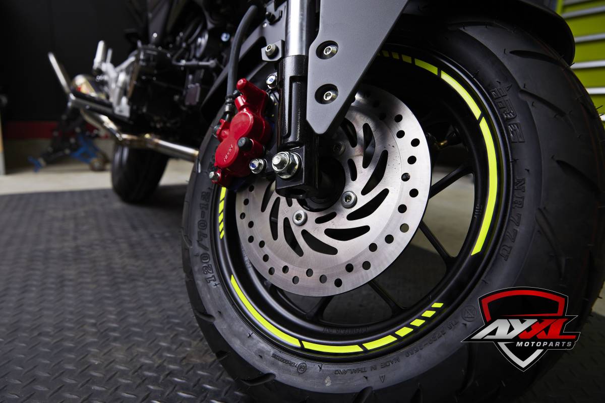 AXXL 12インチ 各色 STD4 カスタム リムステッカー NSR50 NSR80 NSF100 グロム エイプ モンキー125 Z125 XR100 KSR シグナス ミニモト_画像1