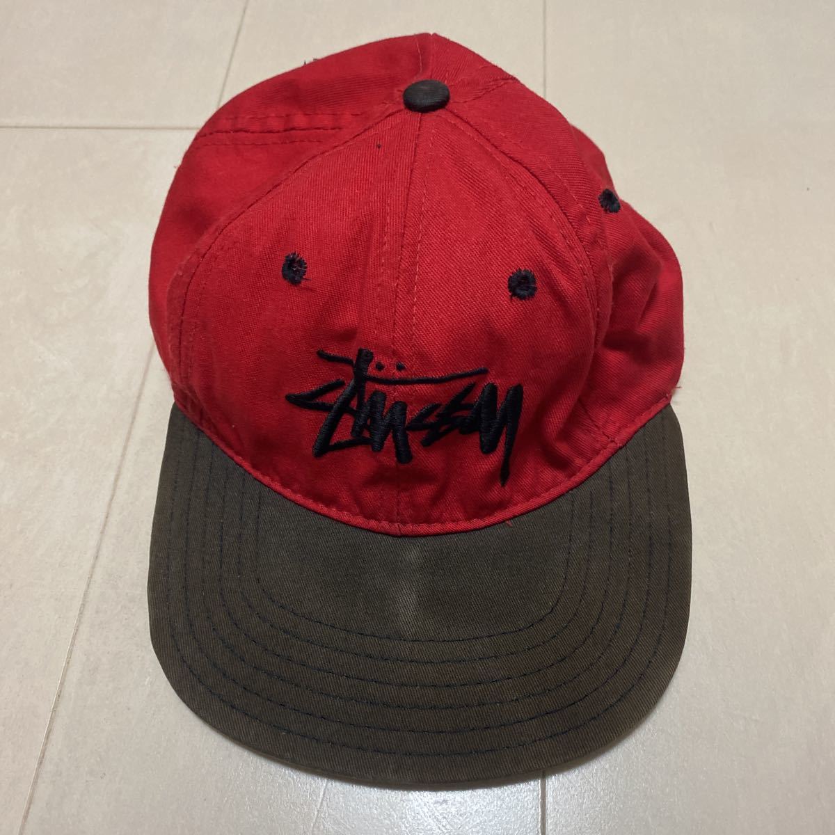 当時物　STUSSY CAP USA製_画像1