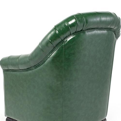  sofa 1 seater . sofa Britain antique style Cesta - field single high back green imitation leather PU leather cat legs vi n cent VA1P91K