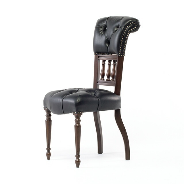  chair desk chair dining chair Britain style chair chair antique style chair full - DIN g wooden black imitation leather VINCENT 9001-S-5P32B