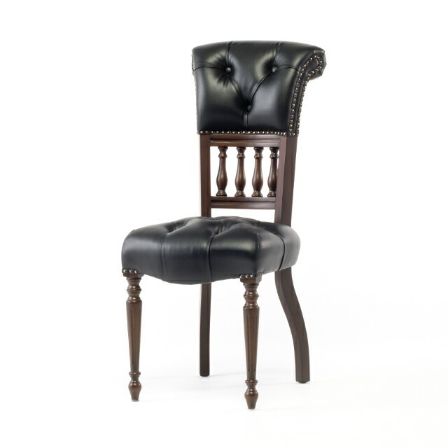  chair desk chair dining chair Britain style chair chair antique style chair full - DIN g wooden black imitation leather VINCENT 9001-S-5P32B