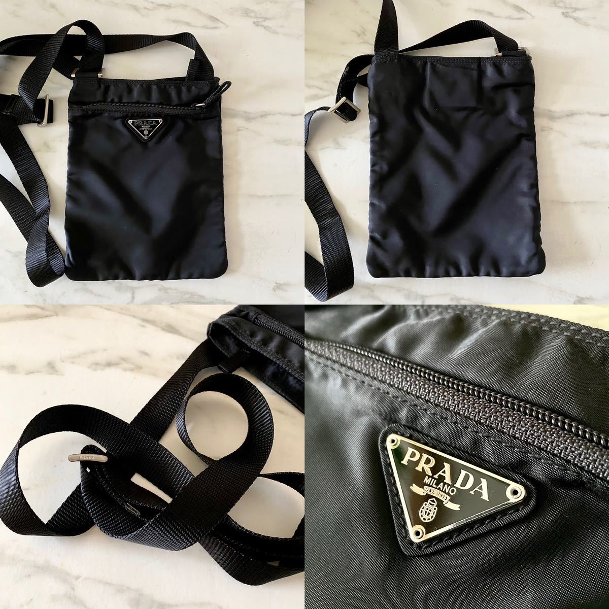 極美品 PRADA プラダ テスート サコッシュ ショルダーバッグ＊メンズ