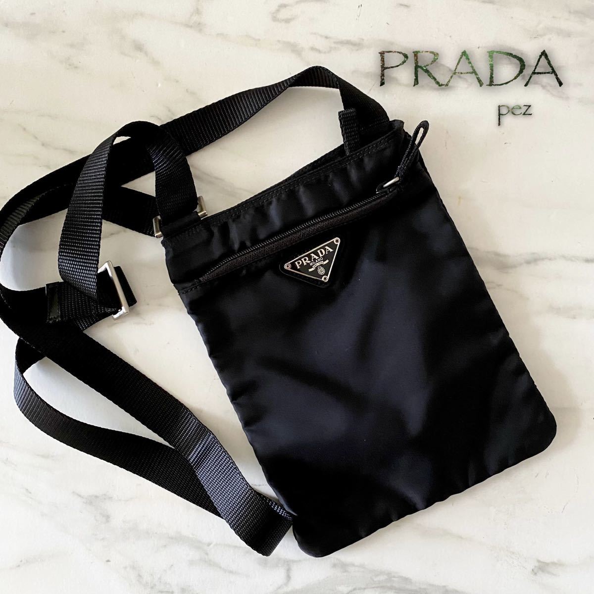 極美品 PRADA プラダ テスート サコッシュ ショルダーバッグ＊メンズ