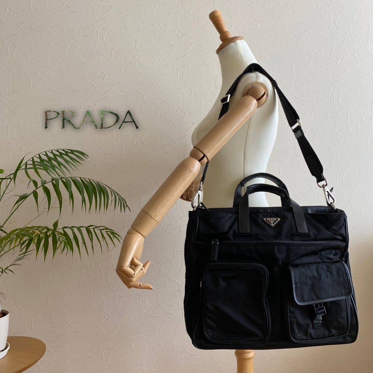 正規品 美品 PRADA プラダ テスート 2way 約30万 トートバッグ*メンズ