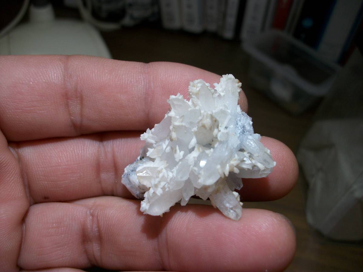 外国産鉱物 犬牙状 カルサイト 方解石 水晶 クラスター クォーツ 閃亜鉛鉱 スファレライト 定型外発送の画像8