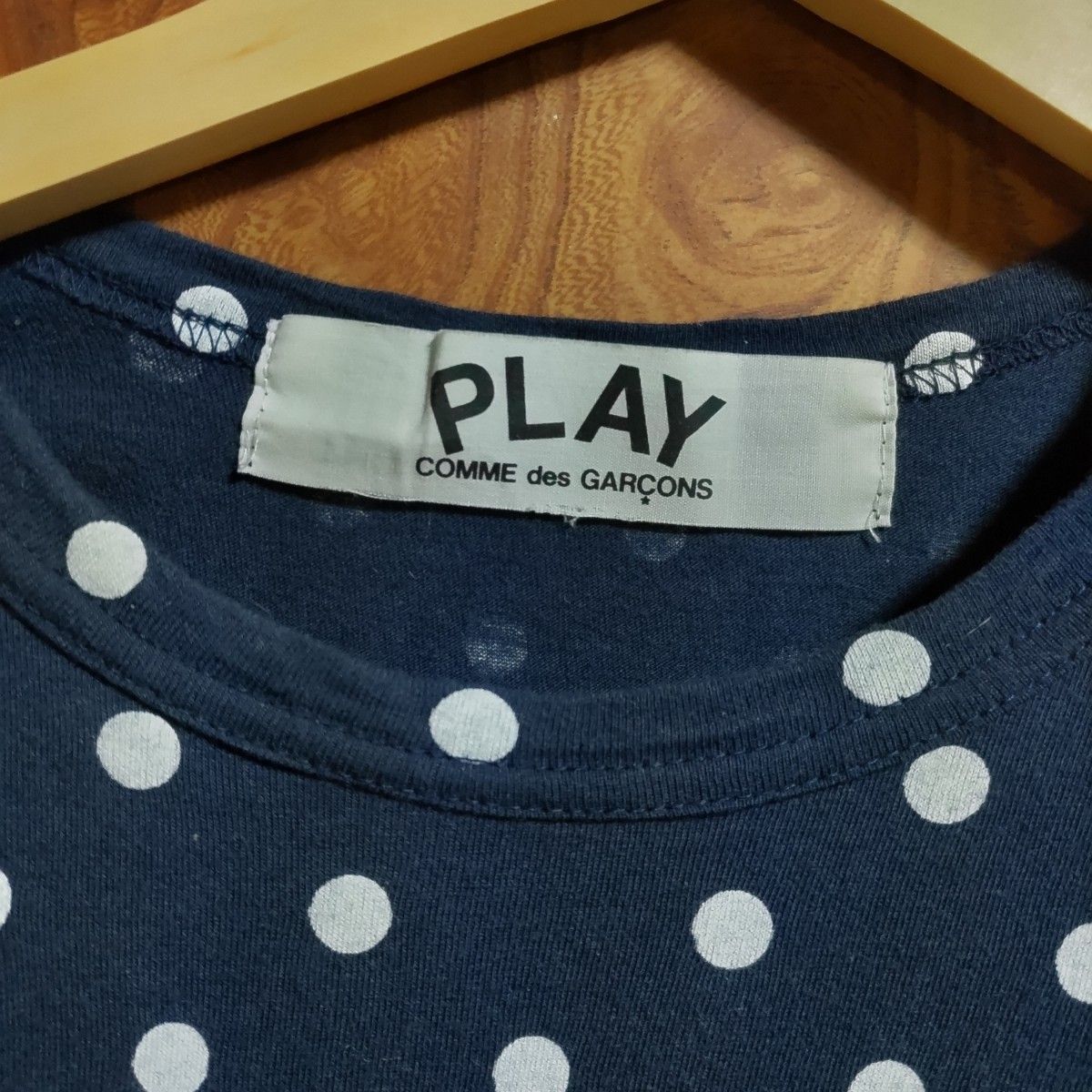 PLAY COMME des GARCONS　ドット柄　ロンTシャツ　Sサイズ