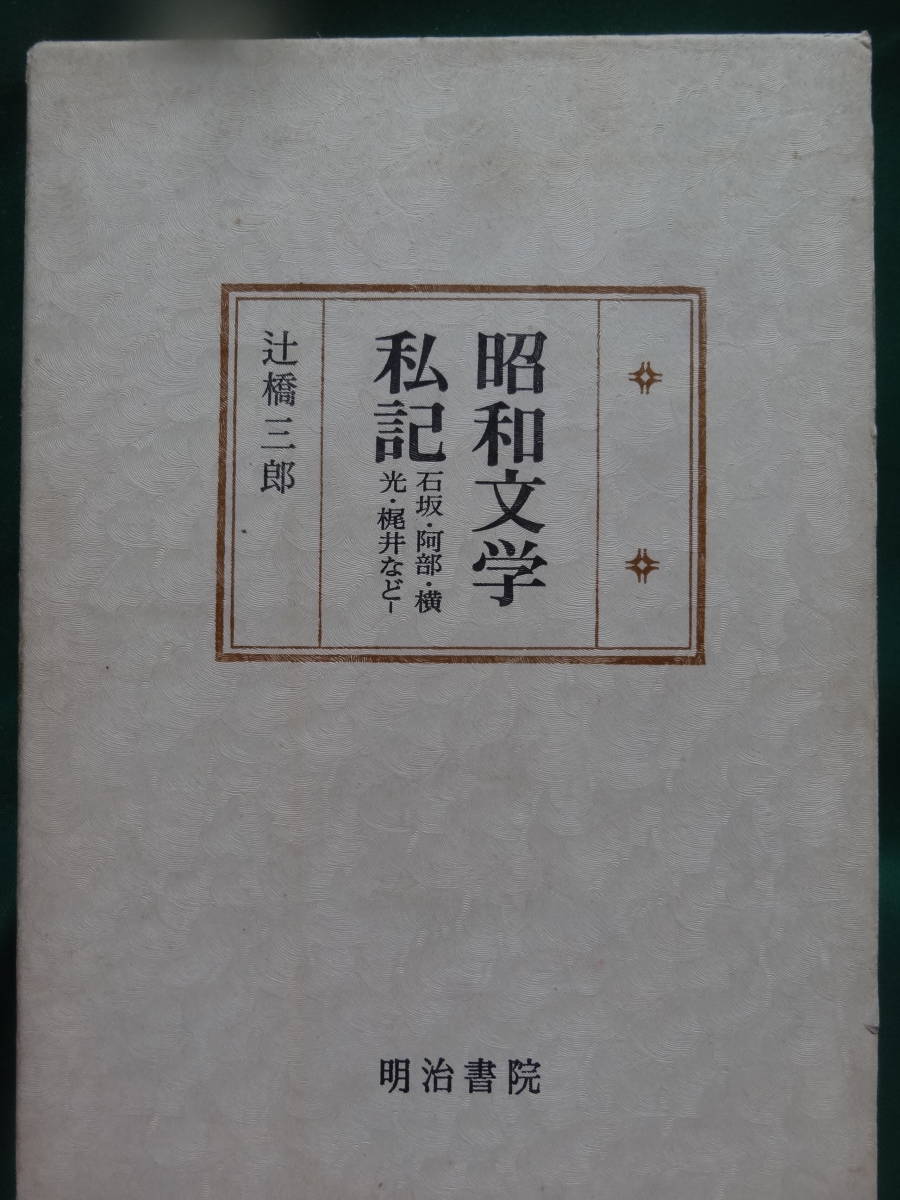 昭和文学私記 ＜石坂・阿部・横光・梶井など＞ 辻橋三郎:著 明治書院 石坂洋次郎　正宗白鳥　横光利一　阿部知二　吉屋信子ほか_画像2