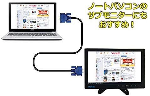 ディスプレイ モニター hdmi 10.1インチ IPS 液晶 大画面 オンダッシュ スピーカー 内臓 USB メモリー データー 再生 HDMI VGA RCA 対応_画像5