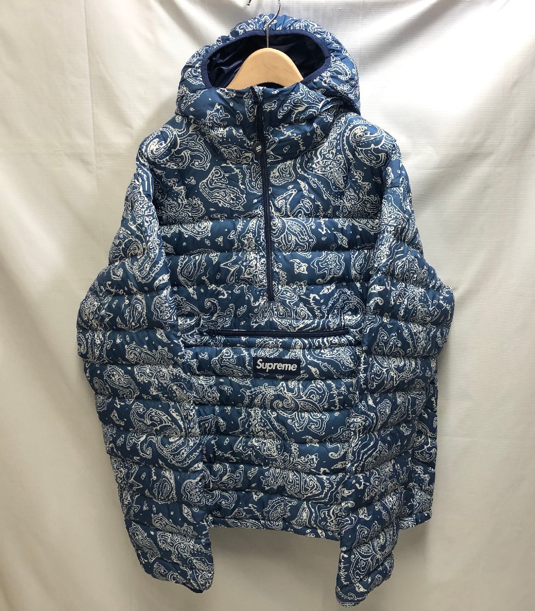 やや美品 Supreme シュプリーム Micro Down Half Zip Hooded Pullover