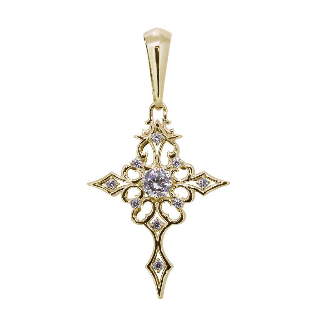 買得 ネックレス ダイヤモンド 18k 18金 100g 喜平 クロス ペンダント
