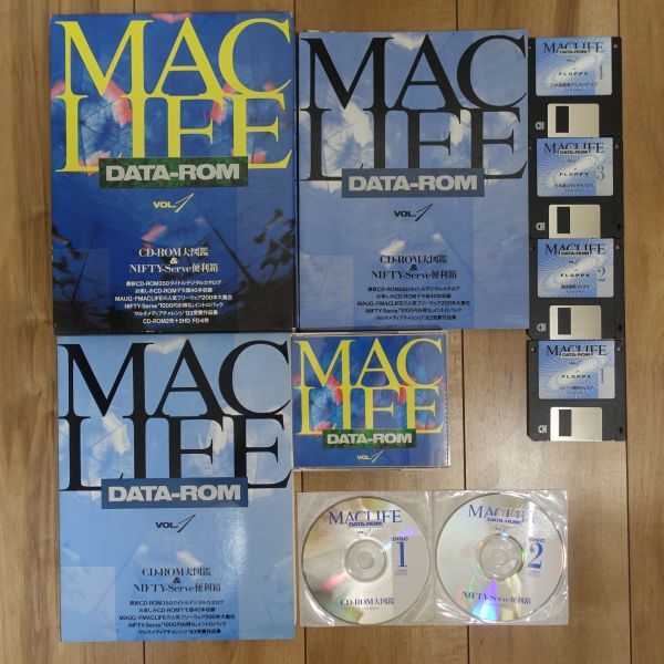 MAC LIFE DATA-ROM VOL.1 CD-ROM大図鑑&NIFTY-Serve便利箱_画像1