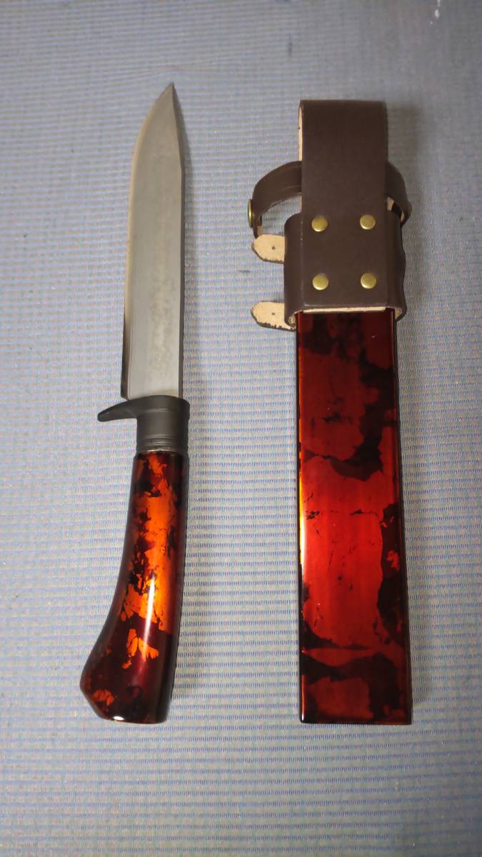 品数豊富! 特注美品 ダマスカス 土佐鍛剣鉈 割れ白檀 漆拵ナイフ