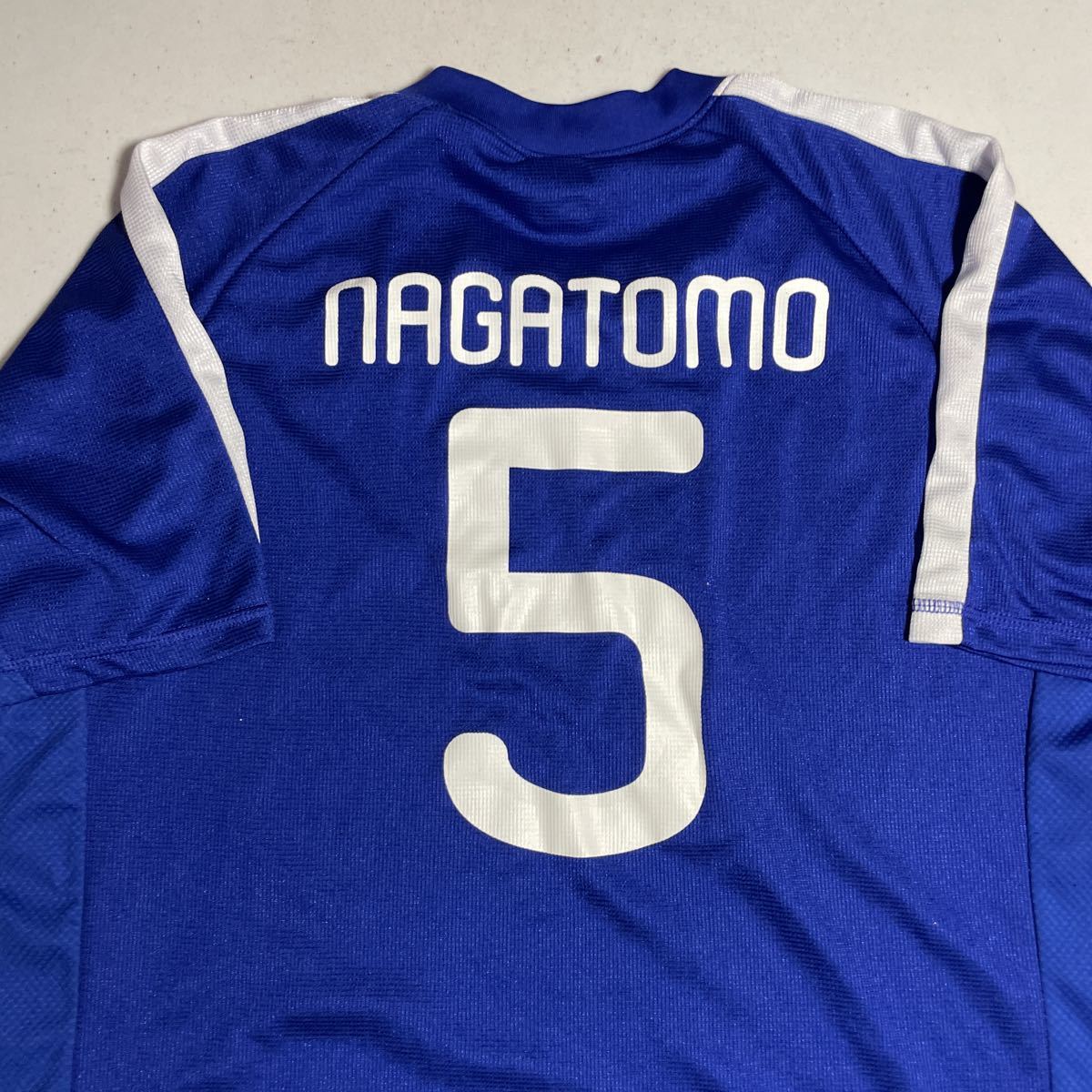 #5 長友佑都選手 サッカー 日本代表 オフィシャル official 青 ブルー 応援用シャツ Lサイズ_画像8