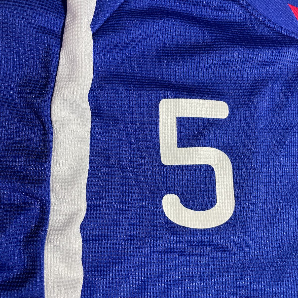 #5 長友佑都選手 サッカー 日本代表 オフィシャル official 青 ブルー 応援用シャツ Lサイズ_画像5