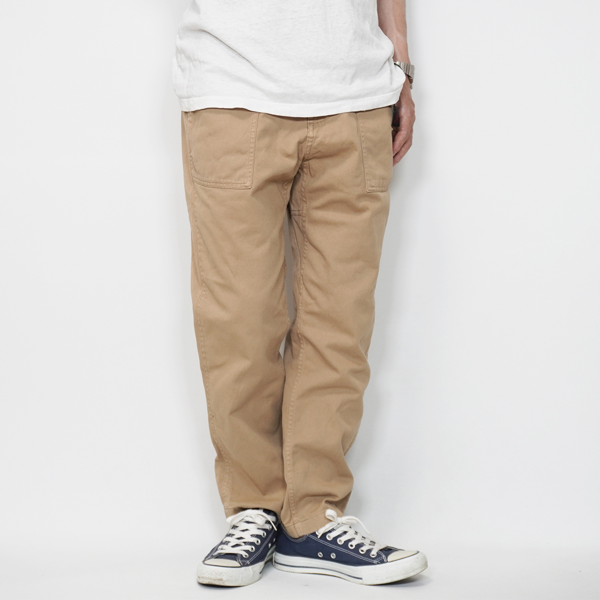 GRAMICCI LOOSE TAPERED PANTS【F】ベージュ グラミチ ルーズテーパードパンツ ベイカー クロップド アンクル ストレッチ GUP-18F010_画像1