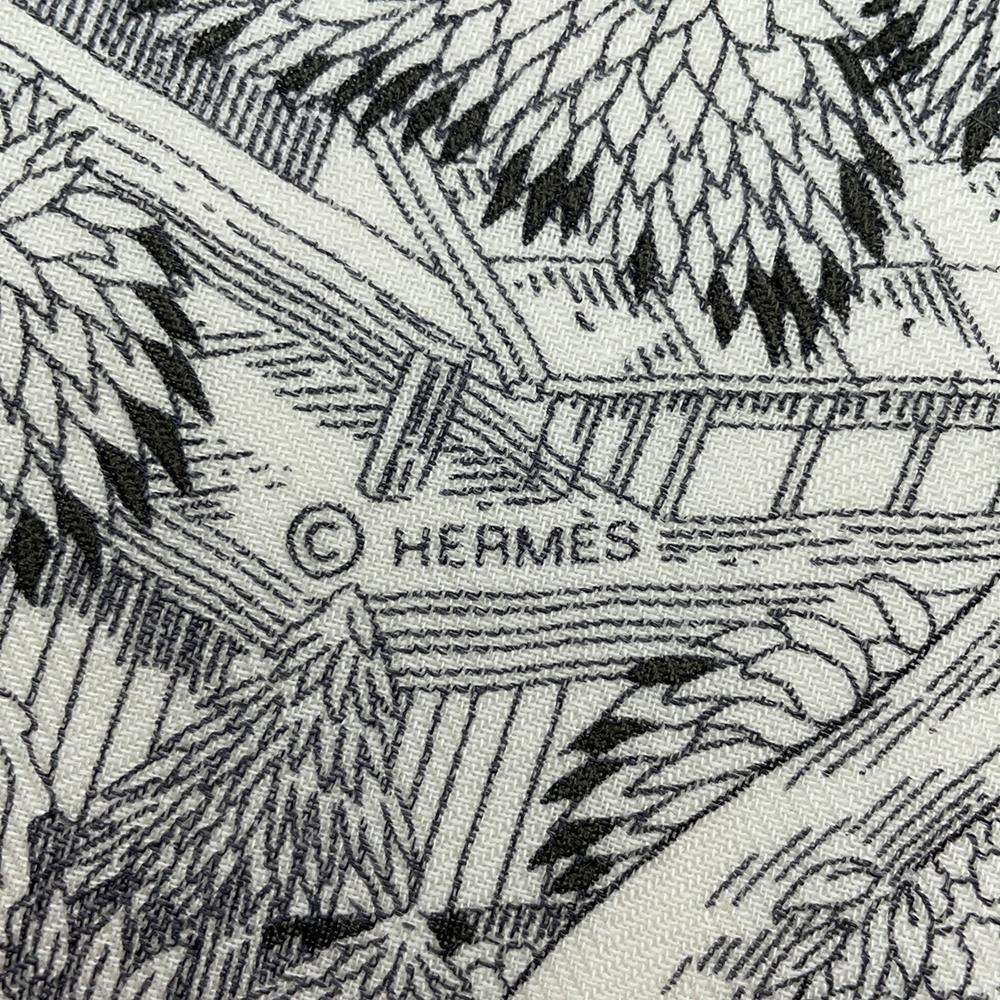 エルメス ストール カレ140 カレジェアン 自然回帰 HERMES カシミヤ