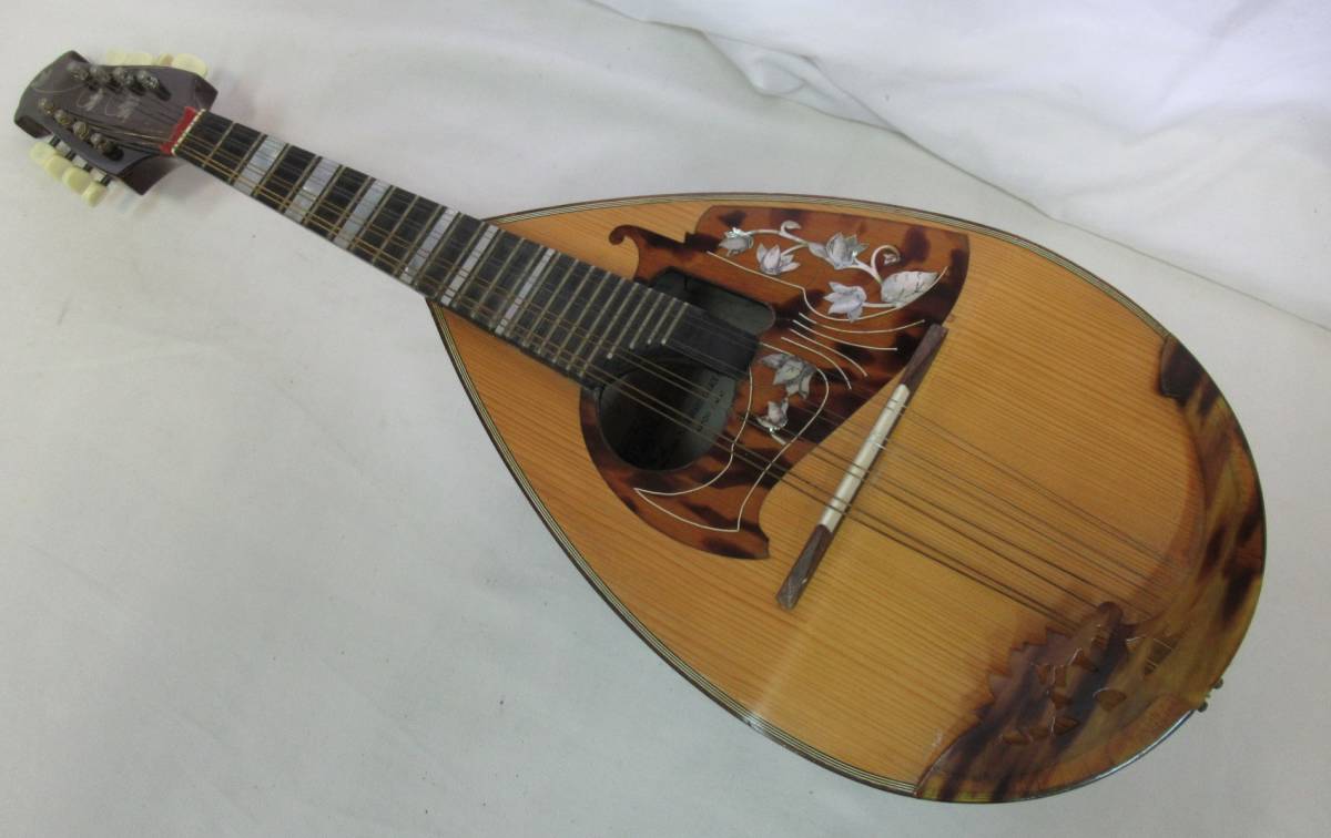  mandolin -1*RAFFAELE CALACE &FIGLIO NAPOLI 1975 rough . L color che mandolin musical performance possible hard case extra *