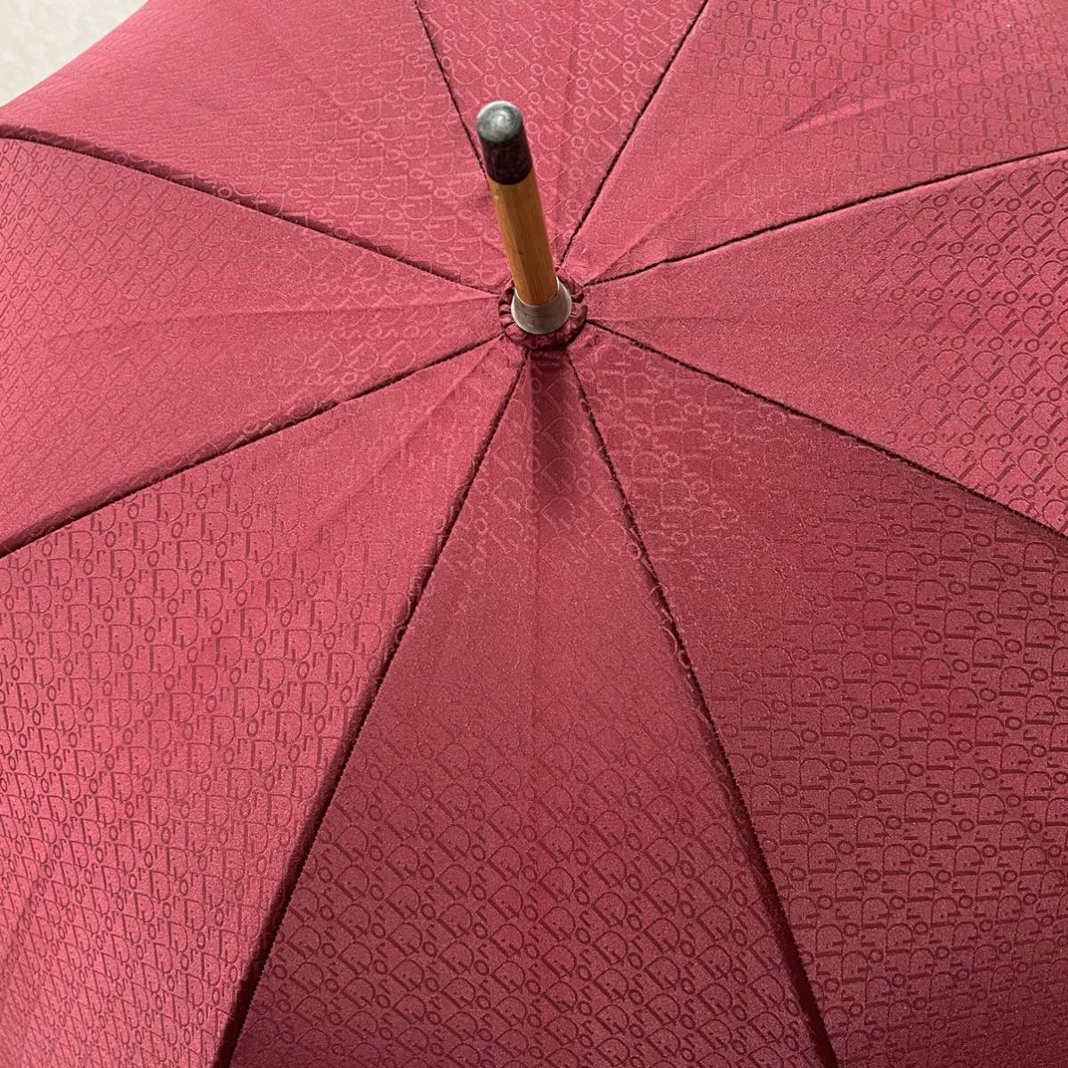  редкий Christian Dior Christian Dior Toro ta- рисунок umbrella . дождь двоякое применение зонт длинный зонт джентльмен женщина wine red Vintage 