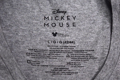 【Lサイズ】 ディズニー ミッキーマウス キャラクター Tシャツ メンズL グレー Disney アメカジ ディズニーランド 古着 BA3658_画像4