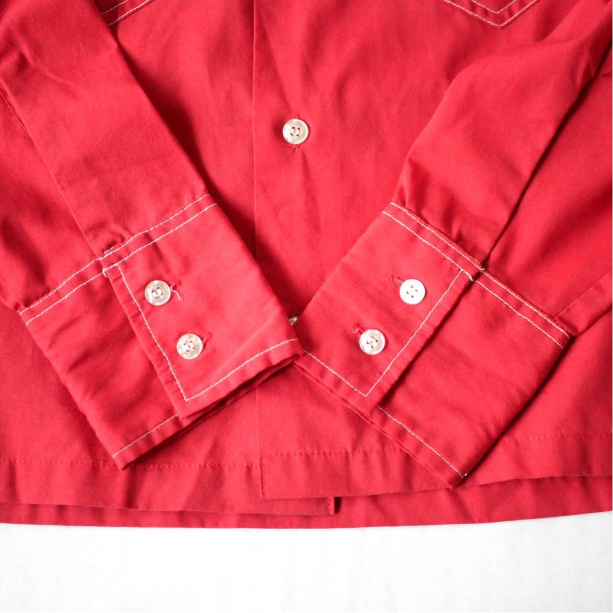 70s vintage Marlboro ヴィンテージ マルボロ ベルト付き ポケット デザインシャツ 古着 70年代の画像6